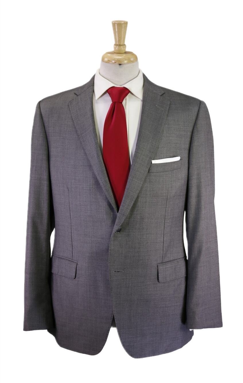 Paul Stuart Current Solid Gray Super 120's Wool 2-Btn Suit 40R